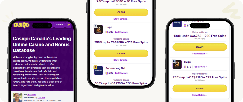 Casiqo Big Win Casino in Canada